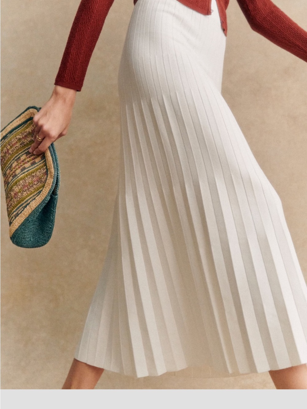 NWT Sézane Leonine Skirt in Ecru / White (Size XS / 34 / 2)